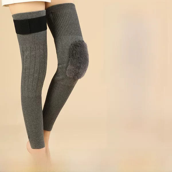 Cashmere Knee Pads for Men and Women, Autumn and Winter Wool, Warm for Old Cold Legs, Joint Protection, Thickened, Fleece-Lined, Anti-Slip, for Sports