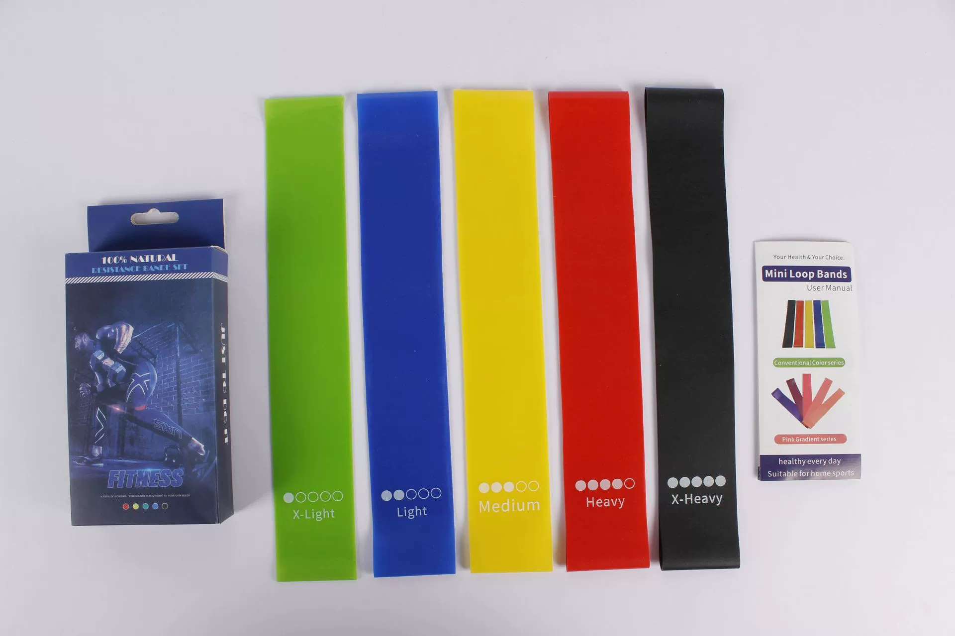 Amazon cross-border best-selling squat hip circle yoga elastic band home fitness resistance band regular five colors