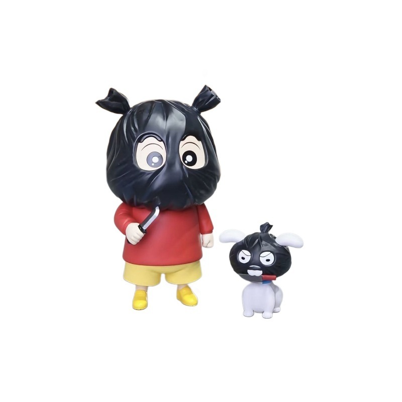 蜡笔小新手办打劫小新小白周边公仔玩偶创意搞怪桌面摆件生日礼物|undefined