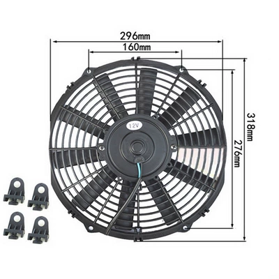Avtomobil kondisioner fanı 12inch, 80W, ultra-nazik 24V