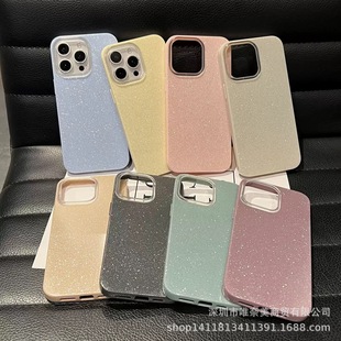 Jelly color for Apple 16promax phone case iphone15 glitter 14 solid color 13 small fresh 12 new