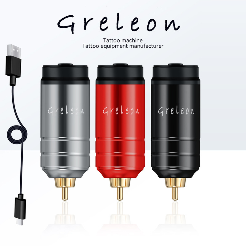 Leather barrier mechanical tattoo wireless power supply tattoo mobile power supply 1600mAh 3 colors optional