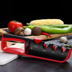 跨境多功能金剛石四合一磨刀器便攜戶外手持快速鎢鋼陶瓷磨剪精磨