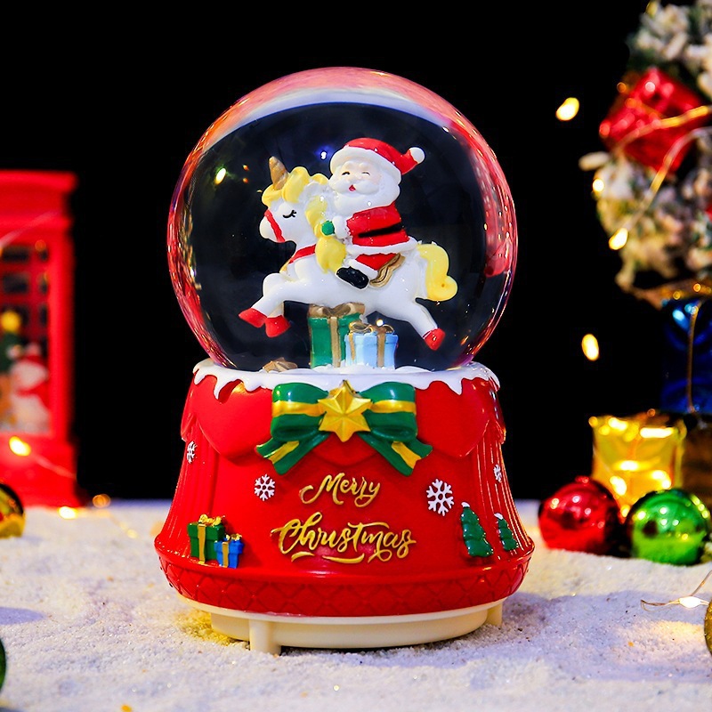 Nuevos regalos de Navidad luminosos bolas de cristal de nieve de agua decoraciones de Navidad al por mayor transfronterizas regalos para niños