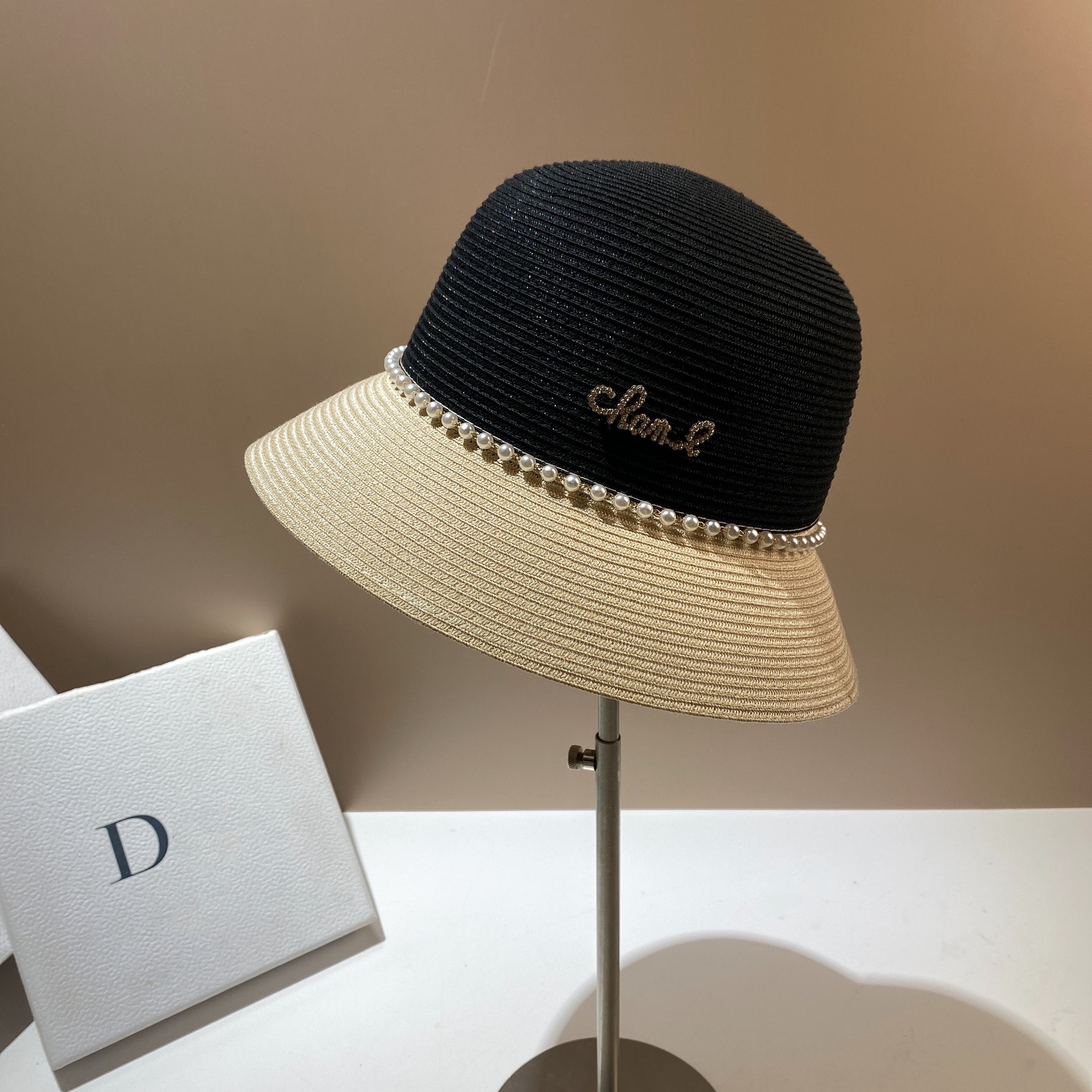 Été Pliable, Lavable, Parasol, Crème Solaire, Pot Coloré Célébrité Élégante, Petit Vent Parfumé, Chapeau De Paille Perlée,_voghion.com