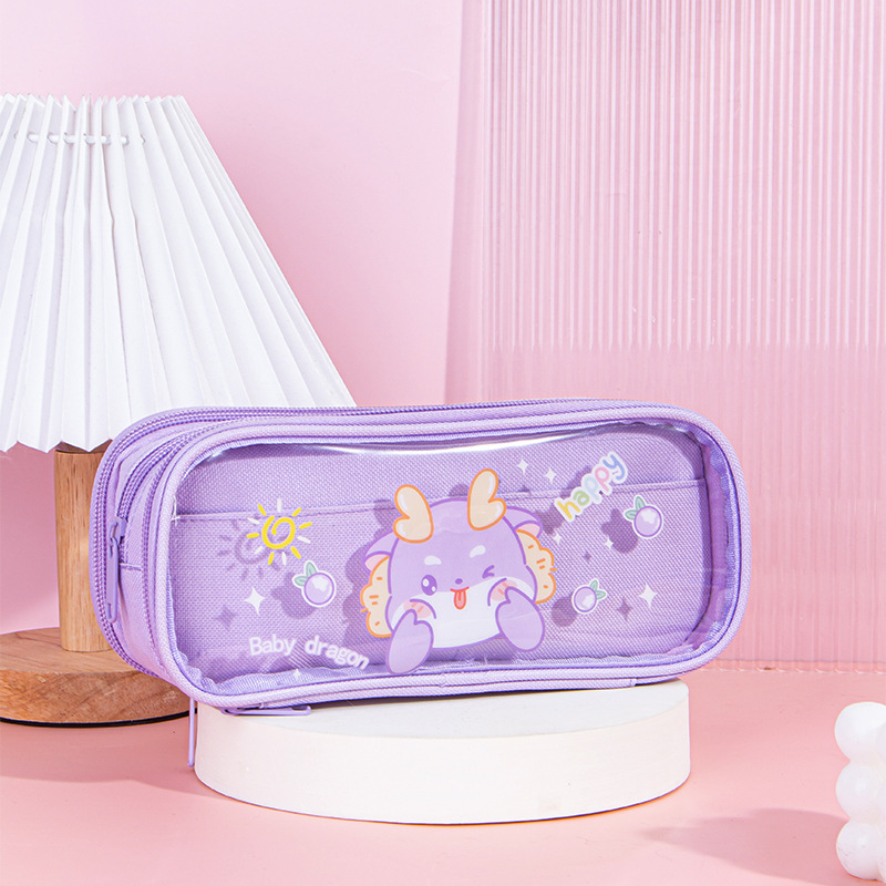 Japón encantador dibujos animados tablero de ajedrez bolsas de lápiz de gran capacidad bolsas de lápiz bolsas de almacenamiento de lienzo estudiantes bolsas de papelería