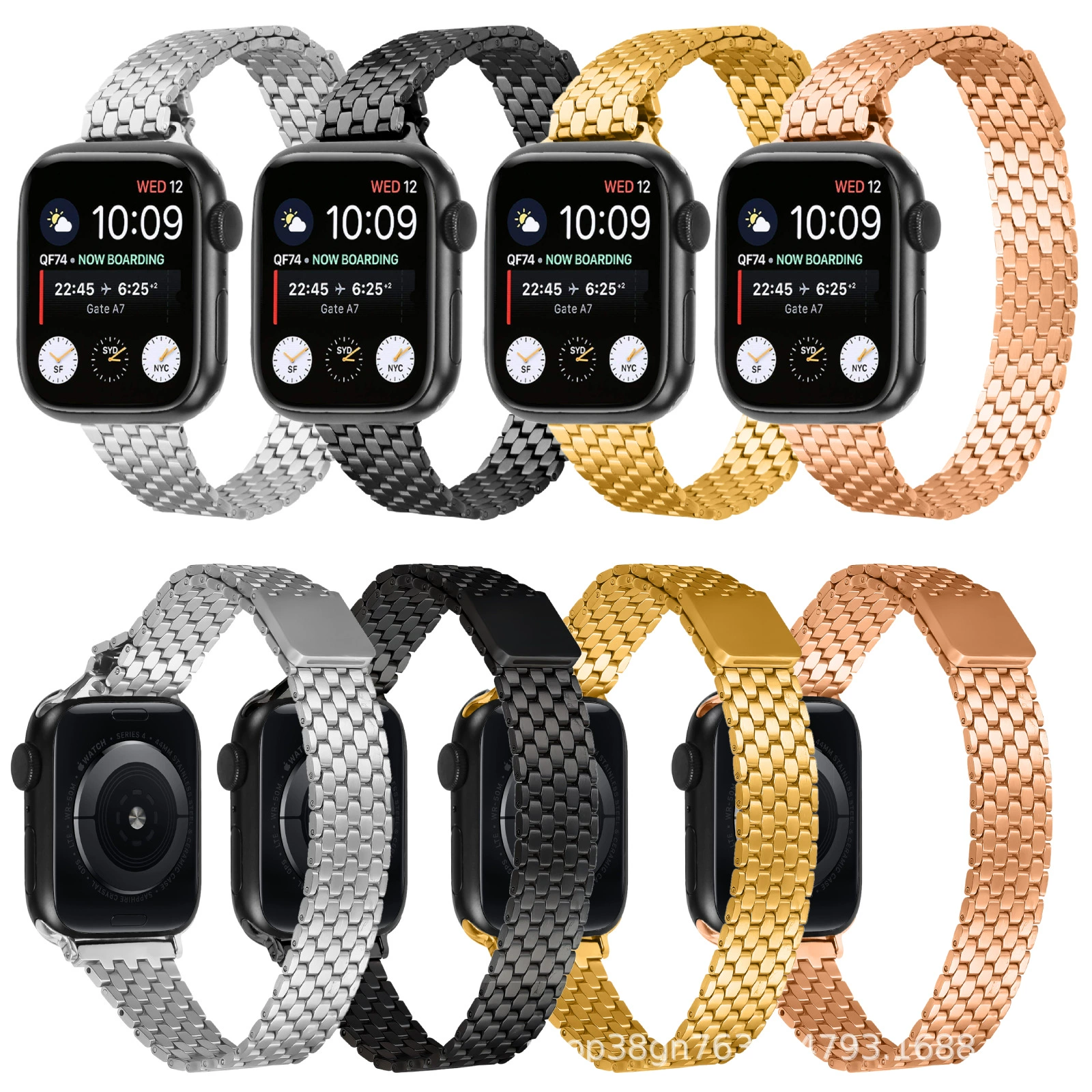 Новая модель, подходящая для Applewatch10, ремешок для Apple Watch, металлическая сотовая петля, ремешок-цепочка с магнитной цепочкой, трансграничный