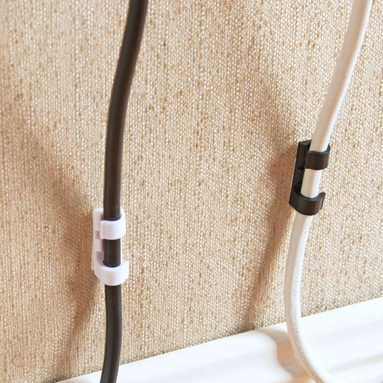Transparent thread wiring wiring wiring artifact free holes, cable data cable, buckle thread fixed from adhesive wire