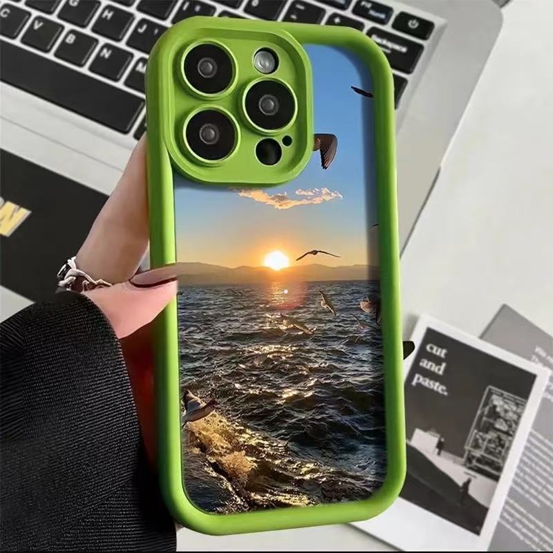 Sunrise Scenery Apto para iPhone 16 Funda para teléfono móvil 11 Apple 15 Anti-caída 14 Europa y América 13promax Nuevo 12xr