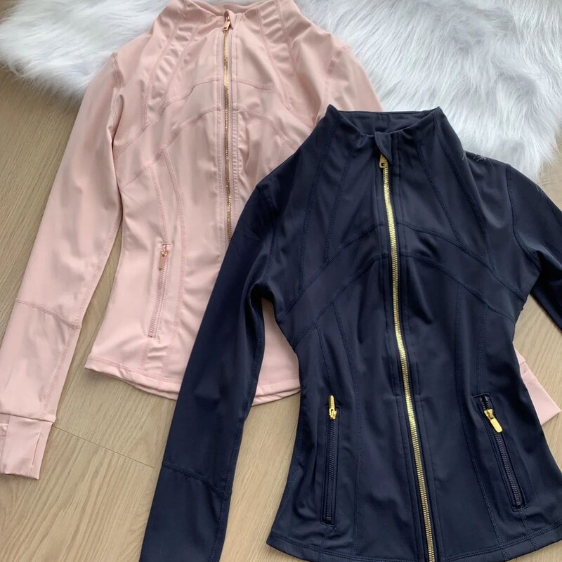 New 3Rd Generation Mesh-Free New Color Yoga Long-Sleeve Women's Tight-Fitting Stand-Collar Gold Zipper Long-Sleeve Sports Top