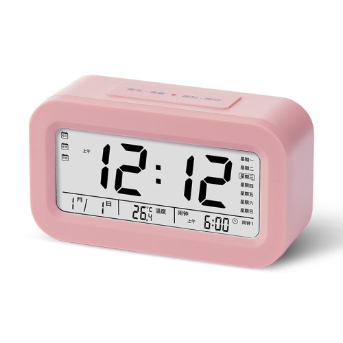 Student-specific rechargeable alarm clock, multi-function, intelligent timekeeping, three sets of alarm clocks, luminous silent children's electronic clock