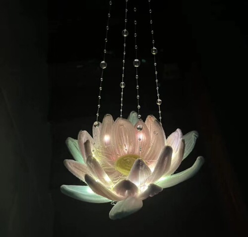 Handmade Lotus Lantern Twisty Charming Chinese Handheld DIY Material Kit Mid-Autumn Festival Lantern Gift for Girlfriend Friend