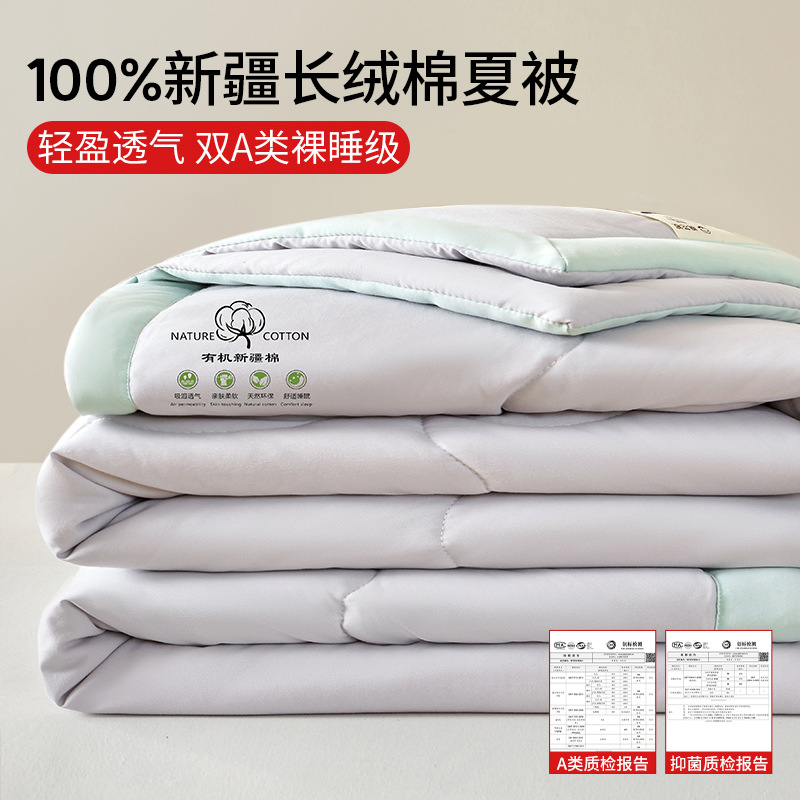 Edredón de verano de algodón de Xinjiang Edredón de aire acondicionado Edredón fresco de verano edredón fino dormitorio individual cama doble edredón núcleo lavable a máquina