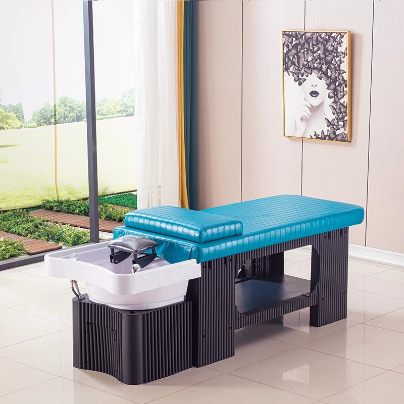 블루 가죽(화이트 사각 세면대)