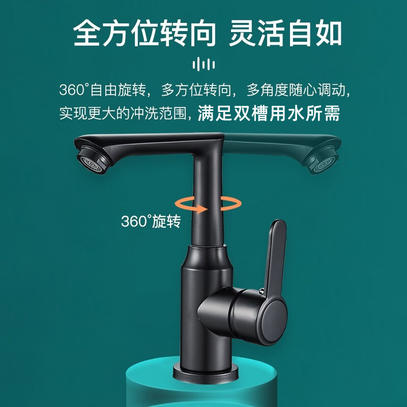 BSITN Boston bathroom black basin faucet hot and cold toilet wash face Basin faucet bath