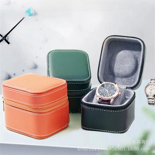 Gift Wholesale Microfiber Leather Watch Jewelry Box Business Gift Packaging Box Portable Jewelry Storage Box