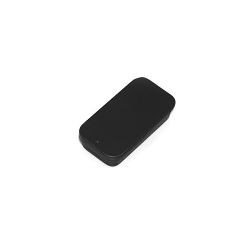 Hilo dental de hojalata Push-Pull caja de bálsamo caja pequeña caja de hierro cubierta deslizante en stock soporte al por mayor impresión de LOGOTIPO
