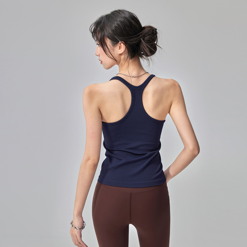 Cloud Shell Style Yoga Top with Chest Pads, Shockproof Sports Bra, Outerwear Fitness Elastic Tank Top Cloud Shell Style Yoga Top with Chest Pads, Shockproof Sports Bra, Outerwear Fitness Elastic Tank Top