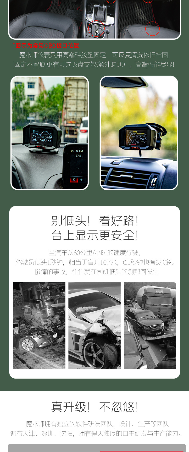 MAGICIAN MAGICIAN LCD meter car universal OBD meter speed turbine meter water temperature meter F936 meter