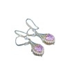 Fuchsia crystal, fashionable small design universal earrings, simple and elegant design, light luxury style, wholesale