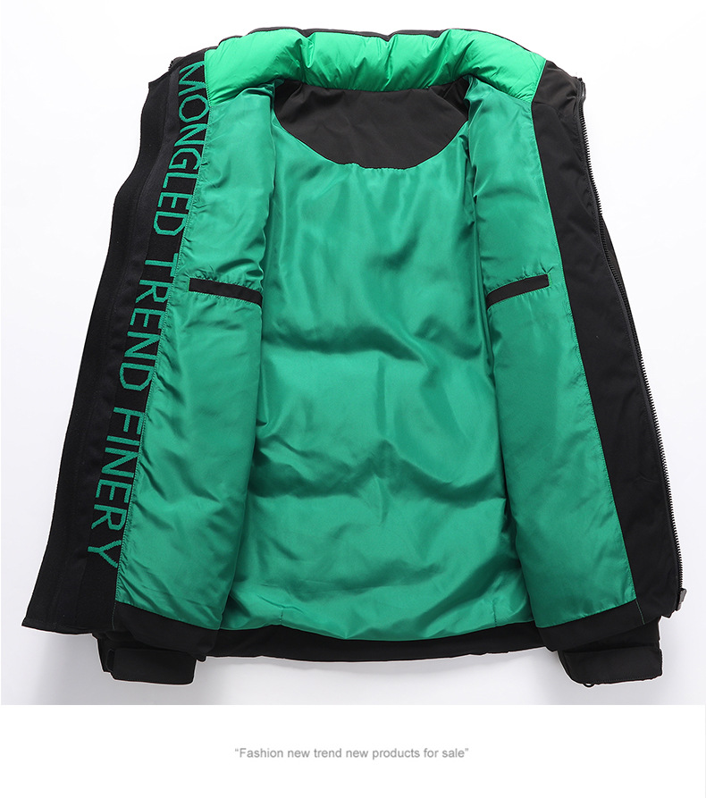 Down Jacket for Men's Winter Thick and Warm Standing Collar Bread Jacket with Trendy Brand Loose Oversized Cotton Jacket_voghion.com
