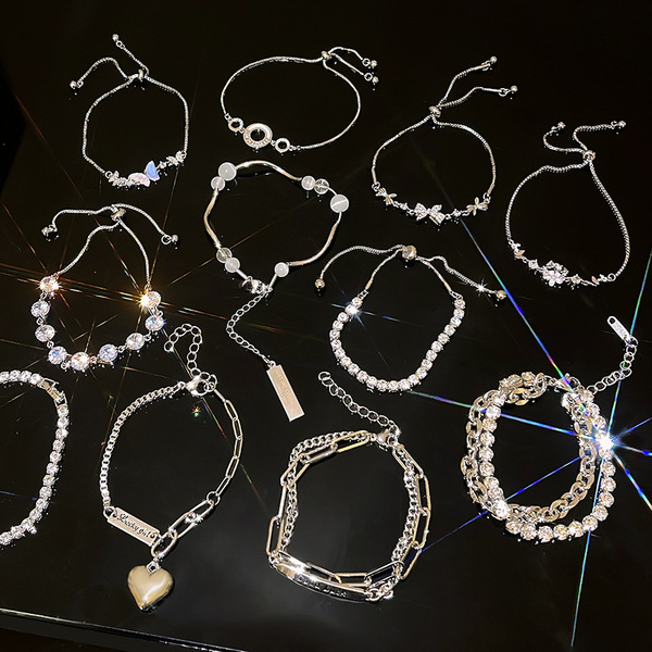 sophisticated brand bracelet with zircon