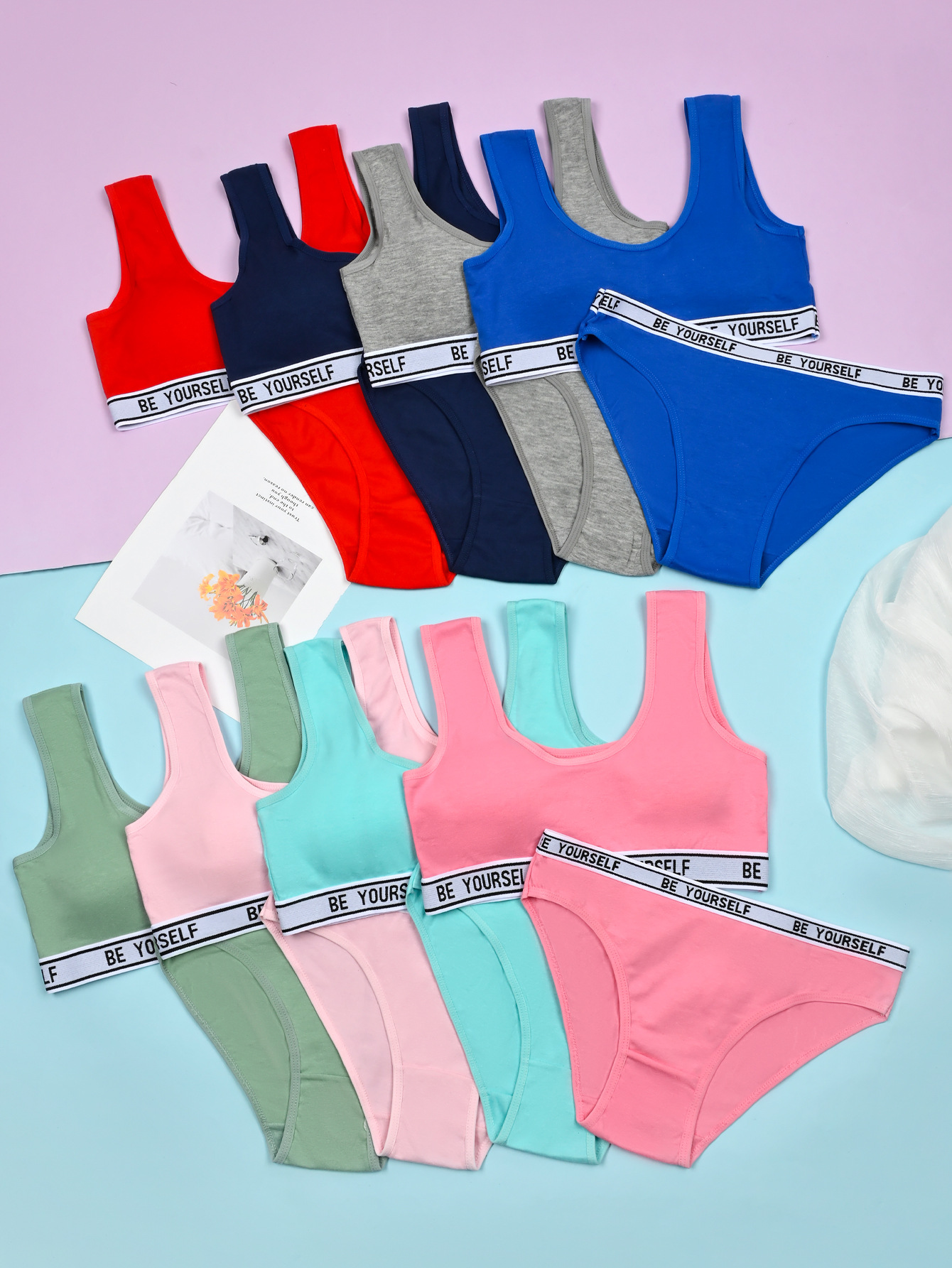 Ropa interior para niñas período de desarrollo de algodón sujetador para niñas chaleco sin anillo de acero sujetador para estudiantes de secundaria para niñas sujetador para niñas al por mayor