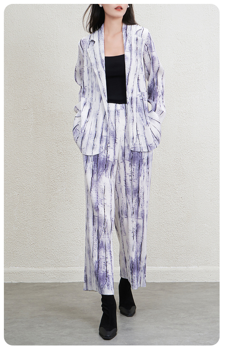 GraceChic, completo da donna di alta moda per pendolari, elegante, spesso, resistente, a righe leggere, in due pezzi_voghion.com