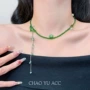 爆款森系choker绿色锁骨链