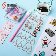 Sgerton Pink Girl Heart Stationery Gift Box Set Cute Internet Famous Handbook Notebook Loose-leaf Gift Big Gift Package 