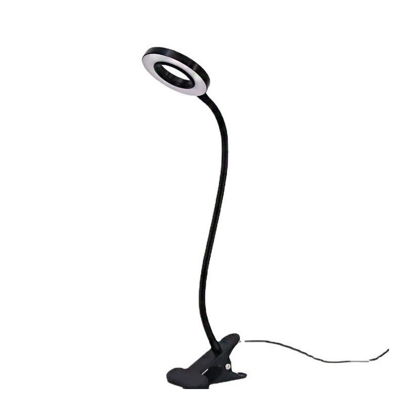 LED clip lamp, USB powered, 3‑color 30‑mode dimming, 50 cm gooseneck