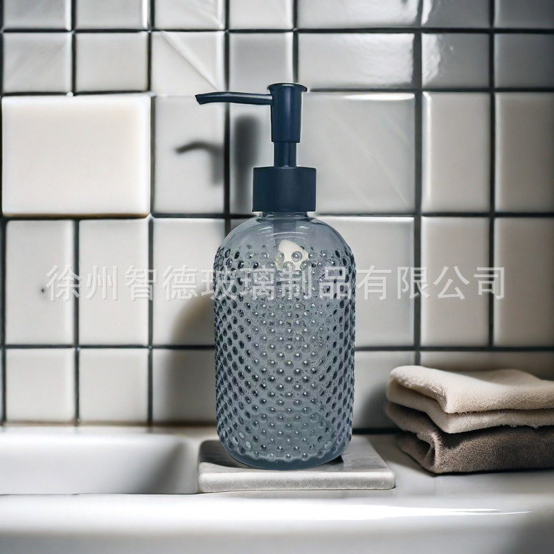 Comercio exterior moderno infeng champú transparente gel de baño desinfectante para manos acondicionador de vidrio bomba de presión botella de vidrio
