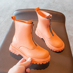 Martin Boots 2024 Spring and Autumn New Women's and Children's Thickened Men's and Children's Small Leather Boots for Middle-Aged Girls Fashion Performance Single Boots