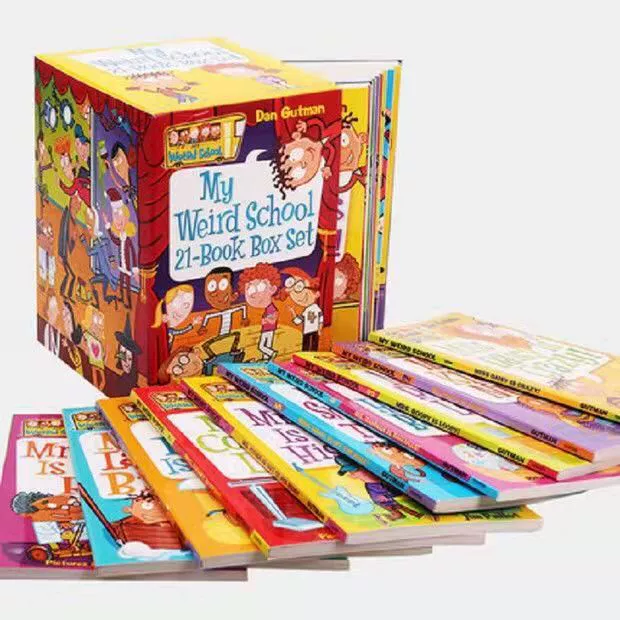Книга с картинками на английском «My Weird School Crazy School» сезоны 1–5, 66 глав — книга в подарок с аудио