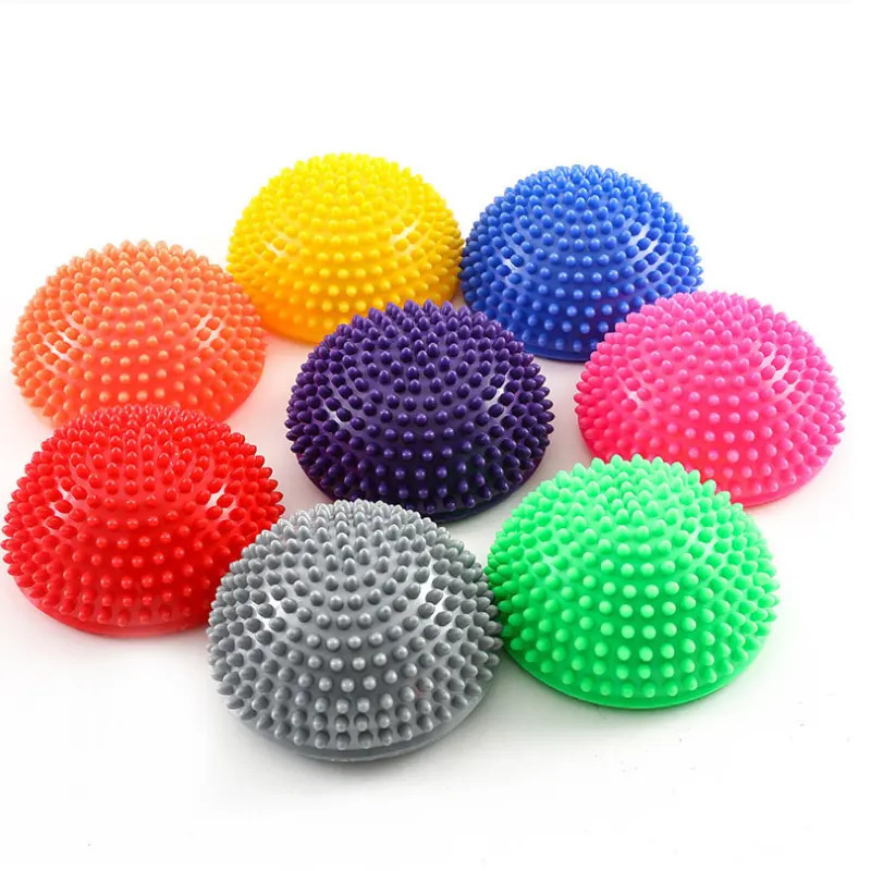 PVC durian ball foot acupuncture massage touch ball yoga balance fitness semicircle ball children's sensory trainer