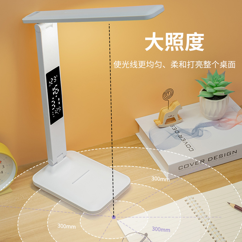 Lámpara de escritorio plegable con protección ocular para estudio, luz nocturna pequeña, recargable, para dormitorio, lámpara de lectura para estudiantes, del fabricante original.