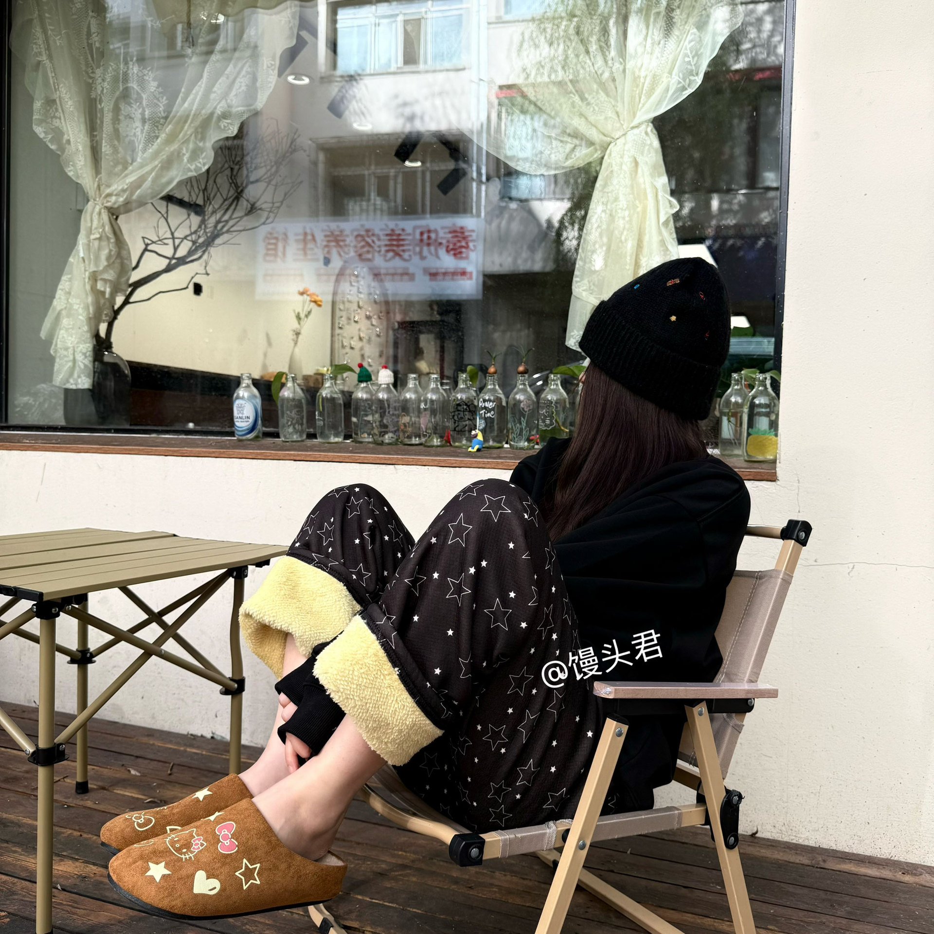 [Agregue fertilizante y aumente] Pantalones a cuadros de terciopelo de cordero grueso en invierno, pantalones casuales cálidos de cintura alta para mujer