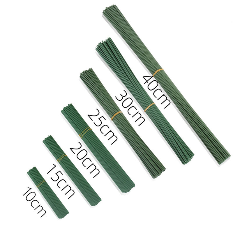 No. 2 Green Plastic-Coated Flower Stem 40cm Plastic Rose Flower Handmade DIY Material Flower Branch Wire Mesh Flower Wire No. 2 Green Plastic-Coated Flower Stem 40cm Plastic Rose Flower Handmade DIY Material Flower Branch Wire Mesh Flower Wire
