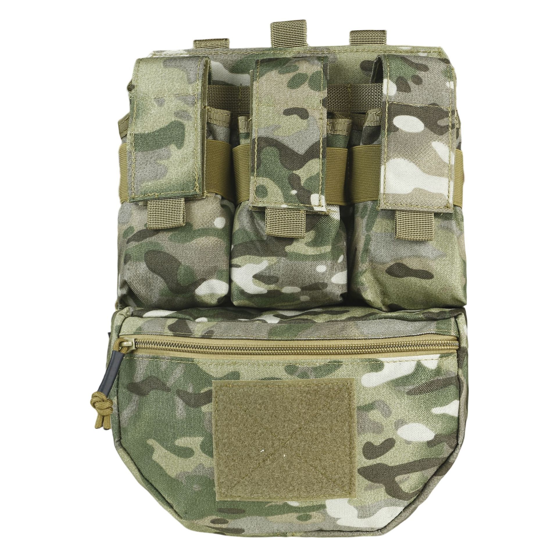 Chaleco táctico bolsa de bolsa de agua MOLLE de nylon bolsa de almacenamiento de artículos diversos multifuncional para exteriores bolsa de accesorios de chaleco de camuflaje