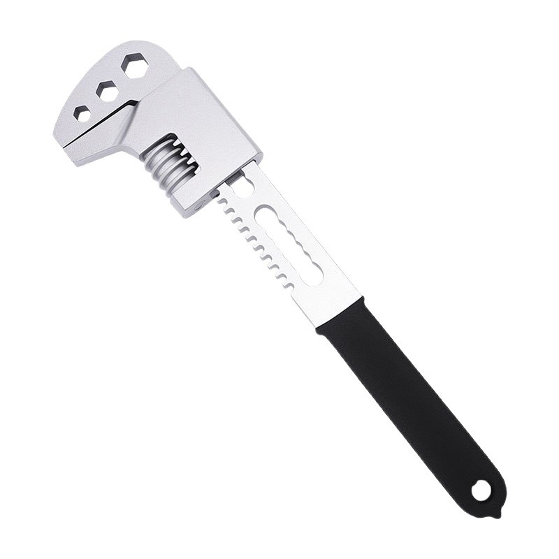 Llave móvil de gran apertura tipo F Caballero Negro multifuncional llave especial para mantenimiento mecánico herramienta de hardware durable