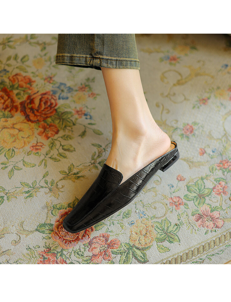 CHIKO Kensley Square Toe Block Heels Clogs/Mules Shoes