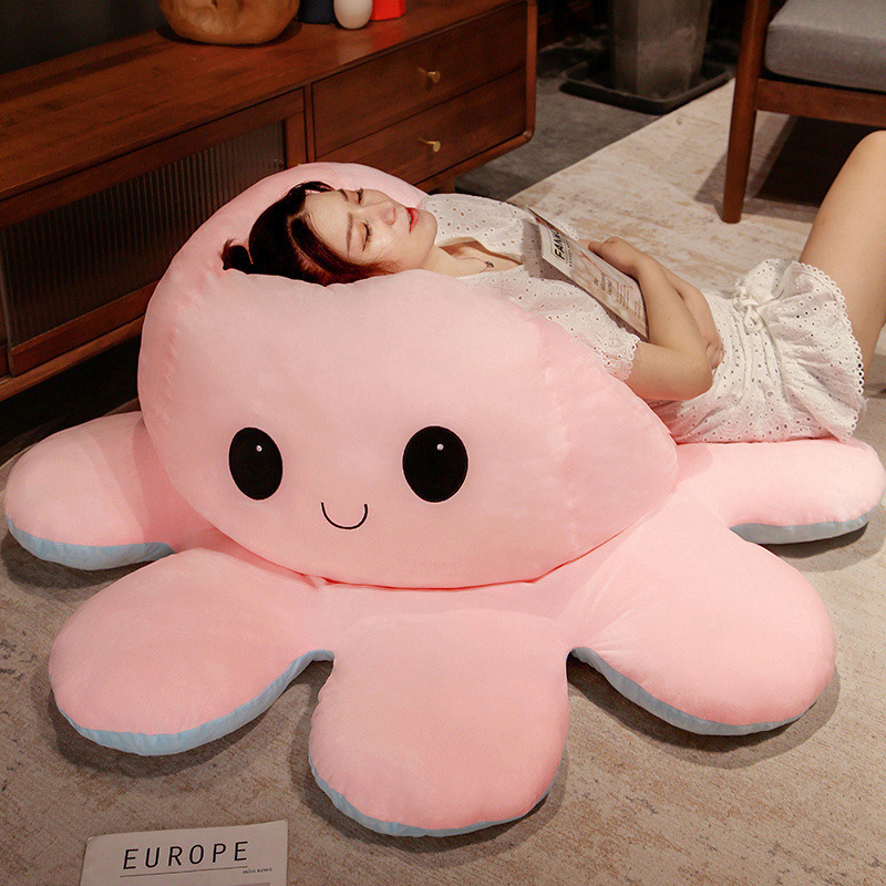 Flip octopus doll plush toy face-changing octopus pillow doll oversized giant octopus sofa cushion