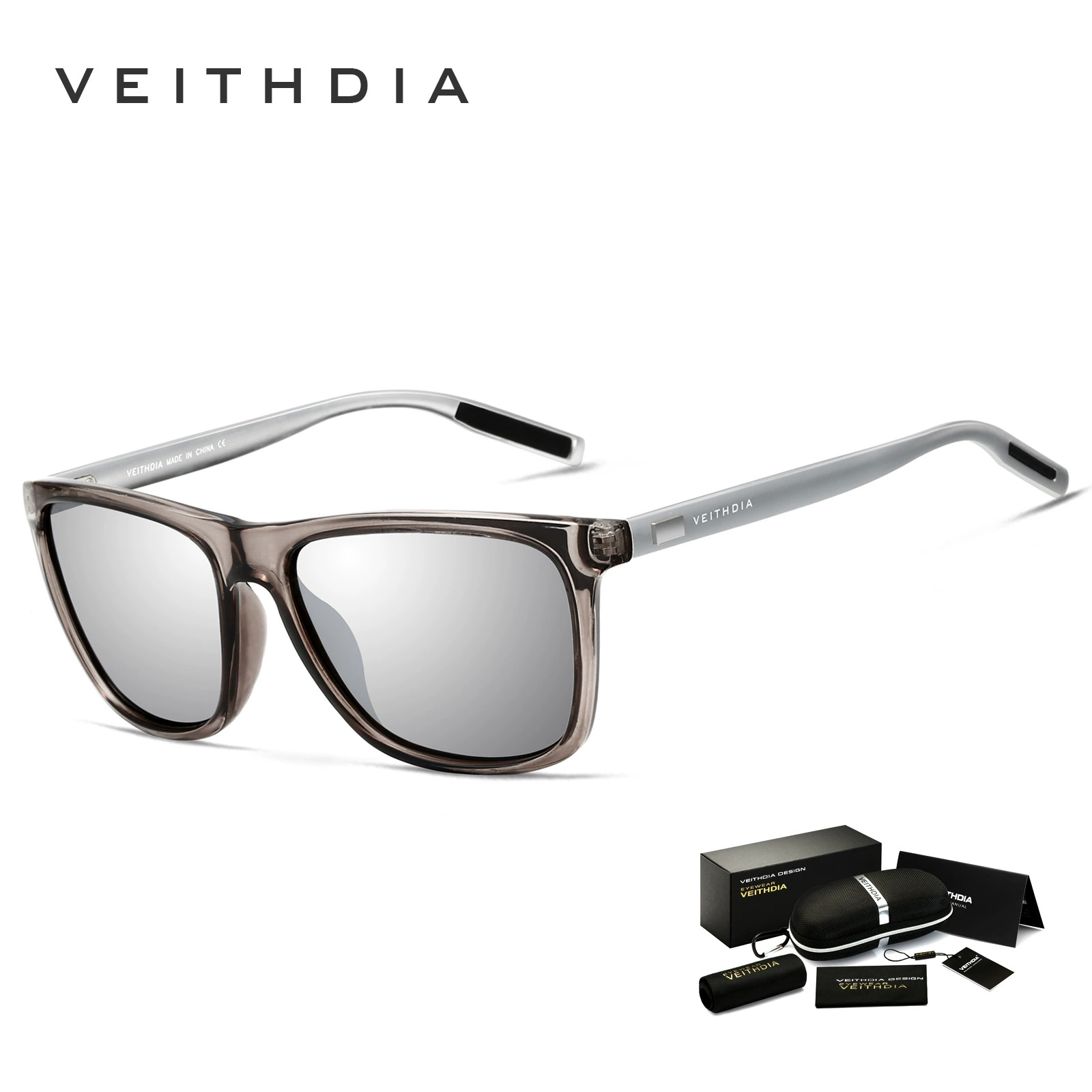 Sunglasses (VEITHDIA) Square Frame, Unisex, UV Protection, Multiple Frame & Lens Options