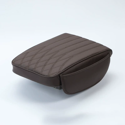 Armrest box pad Elevated Storage Armrest Box Mat - brown