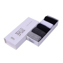 纯棉短筒袜5双装纯色中筒商务男士袜透气防臭