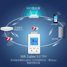 智能温控阀 zigbee3.0周编程暖气阀门智能调温阀支持Alexa