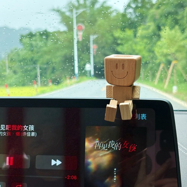摇腿小木仔wobblylegwoody创意车载香薰摆件可爱抖腿小人送礼饰|undefined