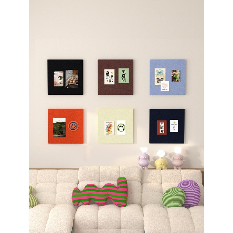 Felt Board Photo Wall Creative Dopamine Message Board Restaurant Wall Decoration Hanging Painting DIY Combination Photo Album