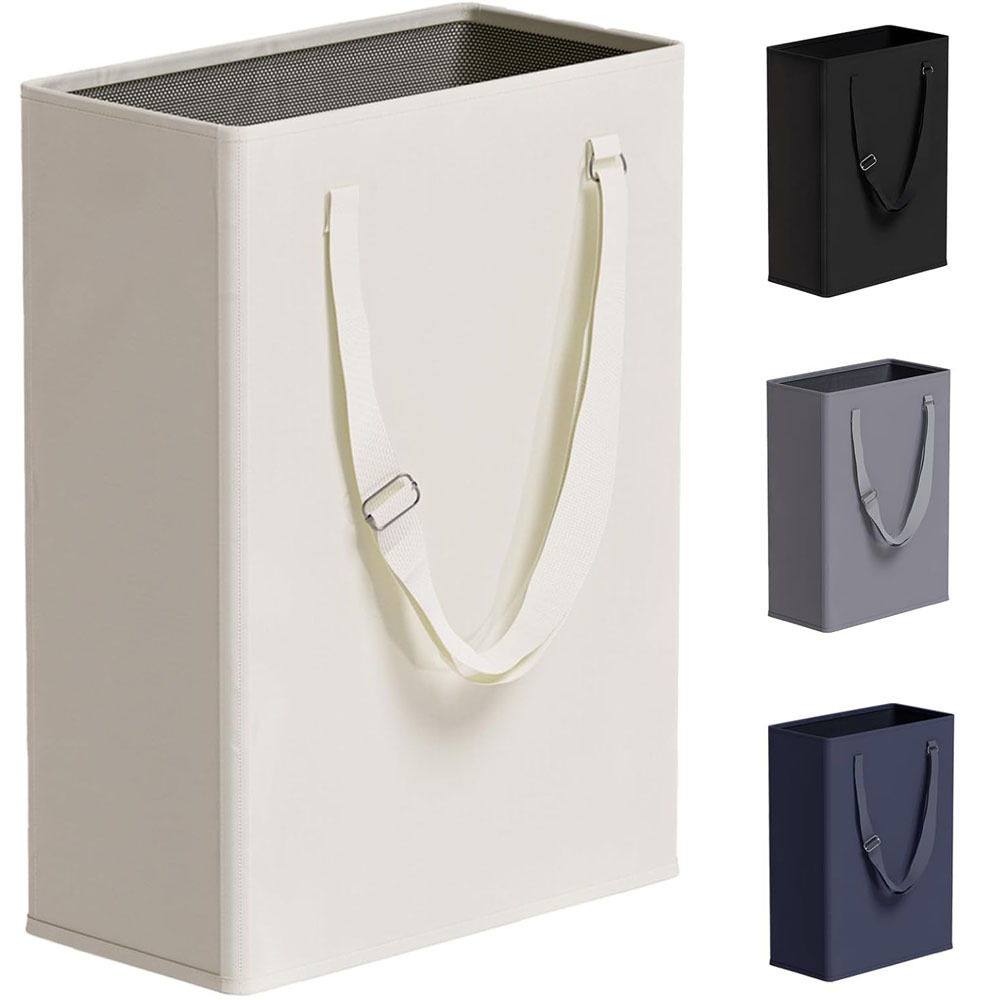 牛津布脏衣篮带长手柄45 升可折叠洗衣篮适用于卧室壁橱浴室收纳