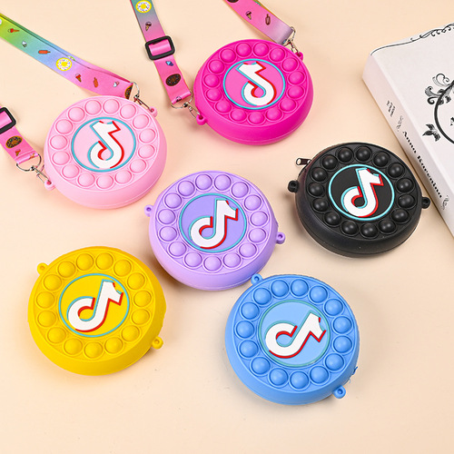 Circular Silicone Purse, Minimalist High-end Creative Shoulder Crossbody Kids Accessory Cute Silicone Storage Bag